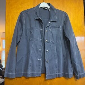 Chico's Charcoal Button-Up Jacket